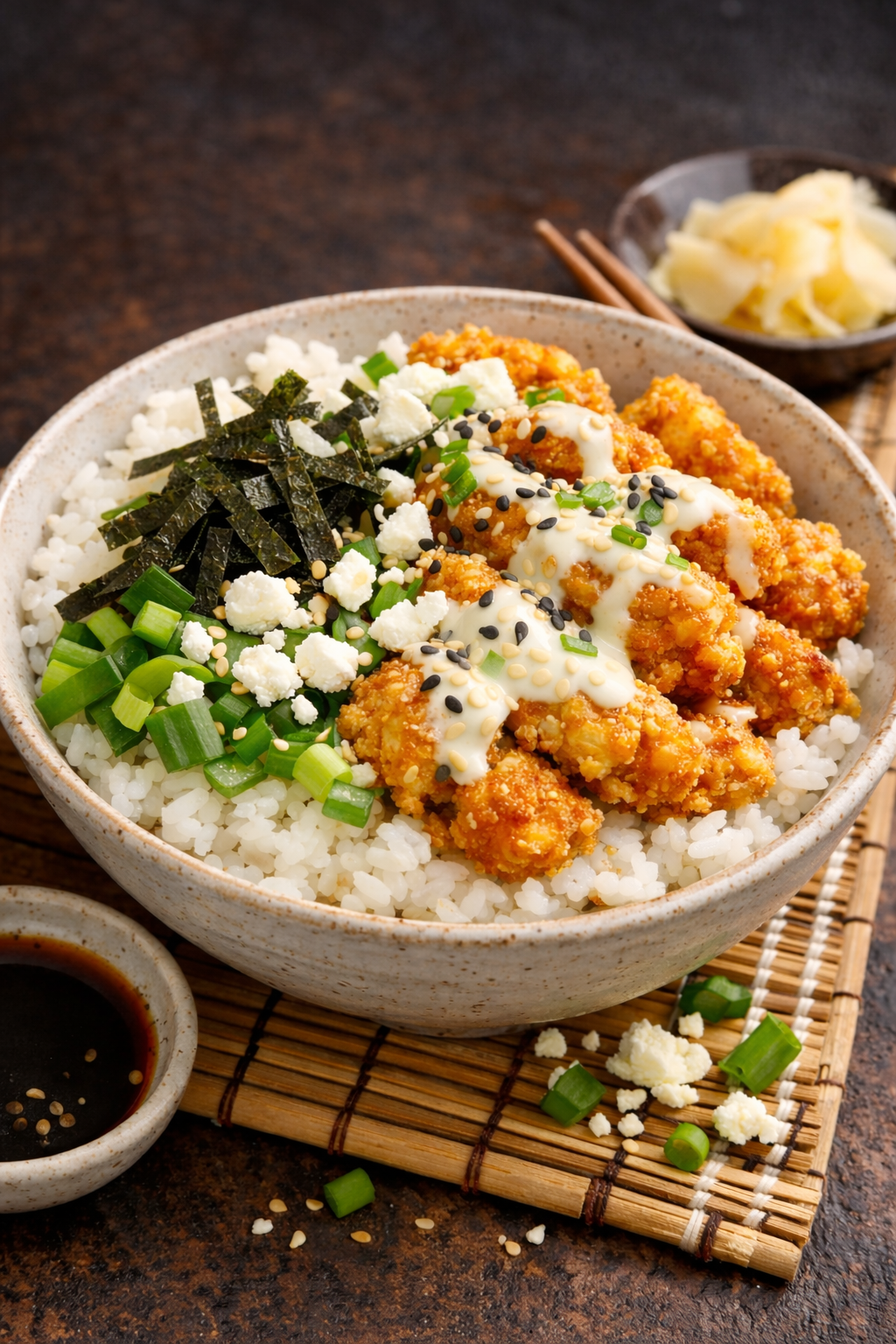 Τραγανό Sushi Bowl, Τζατζίκι-Σόγια & Φέτα, τραγανό, Sushi Bowl, συνταγη, recipe
