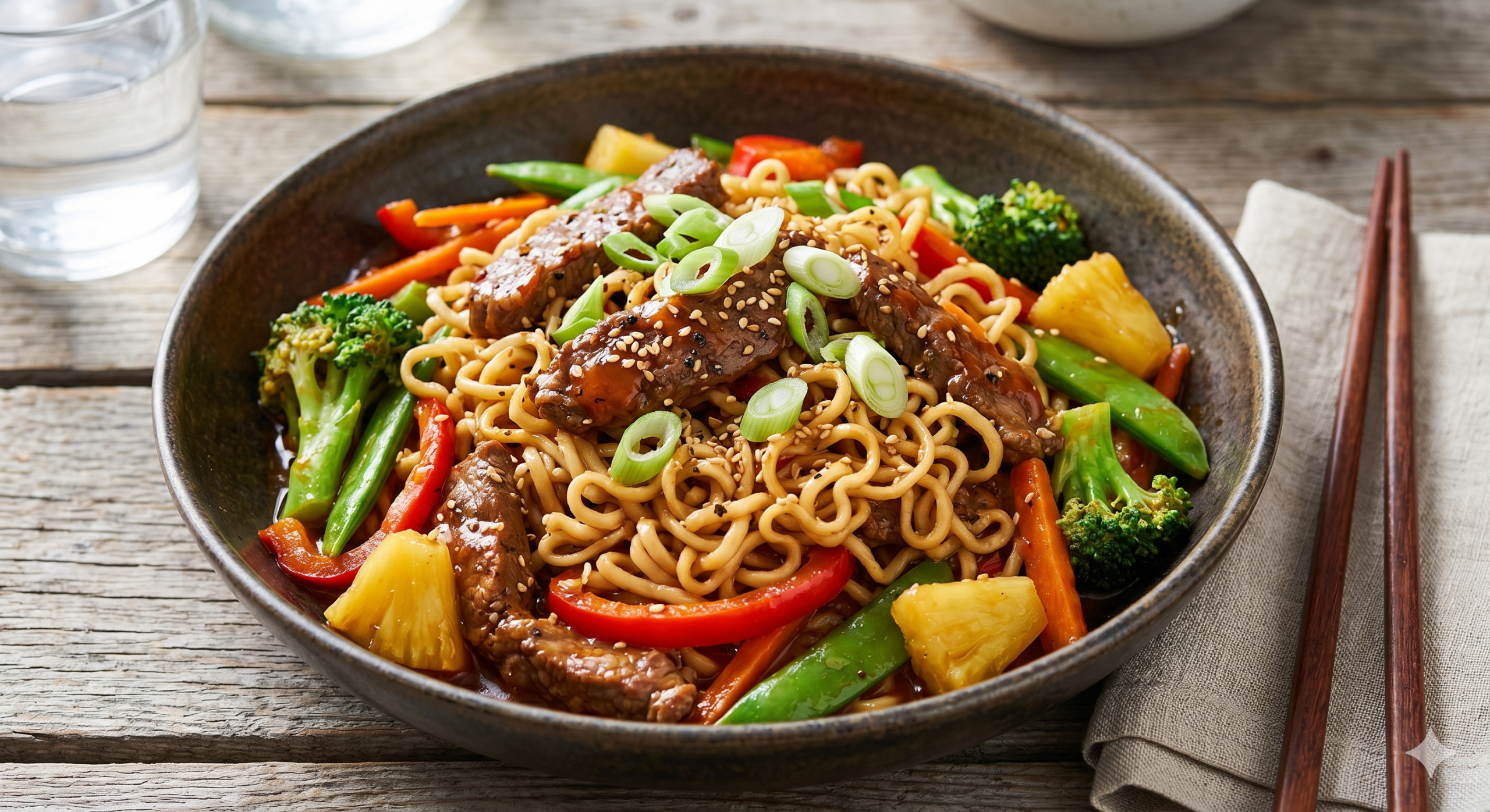 Noodles Μοσχαράκι & Μαύρο Πιπέρι με Λαχανικά | Oriental Express